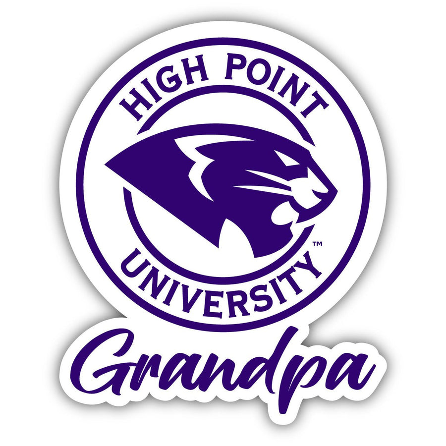 High Point University 4-Inch Proud Grandpa NCAA - Durable Vinyl Decal Perfect Gift for Grandpa Image 1