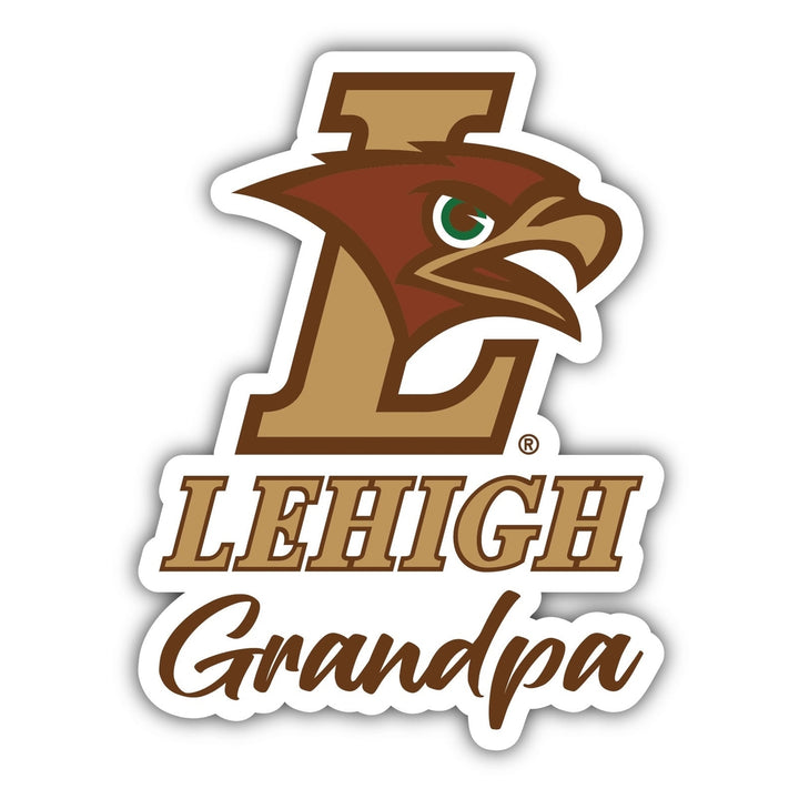 Lehigh University Mountain Hawks 4-Inch Proud Grandpa NCAA - Durable School Spirit Vinyl Decal Perfect Gift for Grandpa Image 1