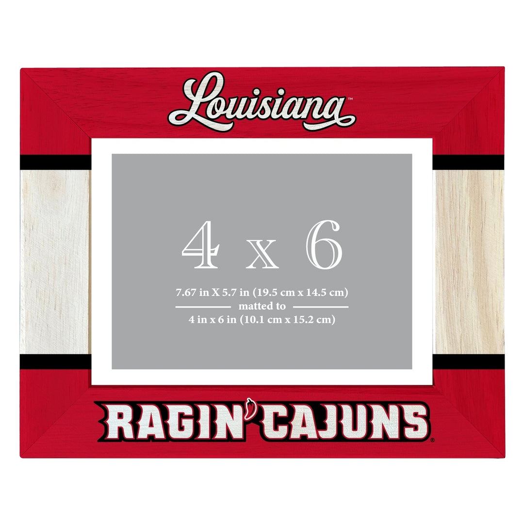 Louisiana at Lafayette Wooden Photo Frame - Customizable 4 x 6 Inch - Elegant Matted Display for Memories Image 1