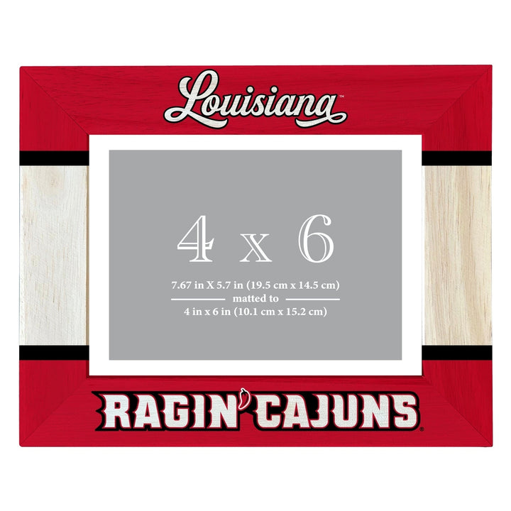 Louisiana at Lafayette Wooden Photo Frame - Customizable 4 x 6 Inch - Elegant Matted Display for Memories Image 1