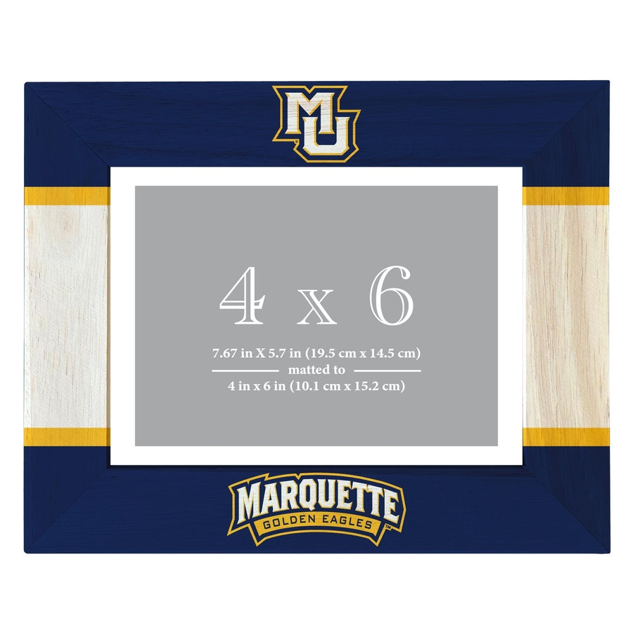 Marquette Golden Eagles Wooden Photo Frame - Customizable 4 x 6 Inch - Elegant Matted Display for Memories Image 1