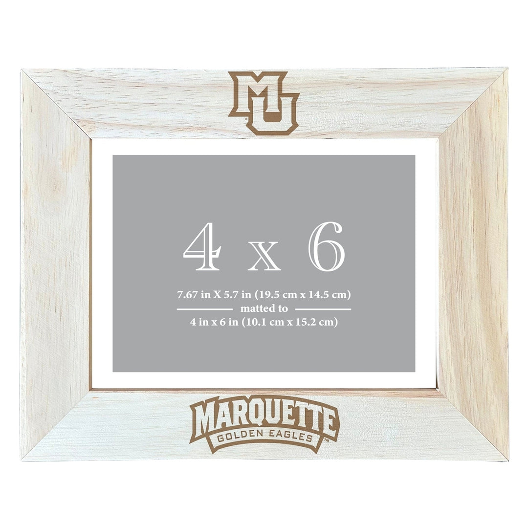 Marquette Golden Eagles Wooden Photo Frame - Customizable 4 x 6 Inch - Elegant Matted Display for Memories Image 2