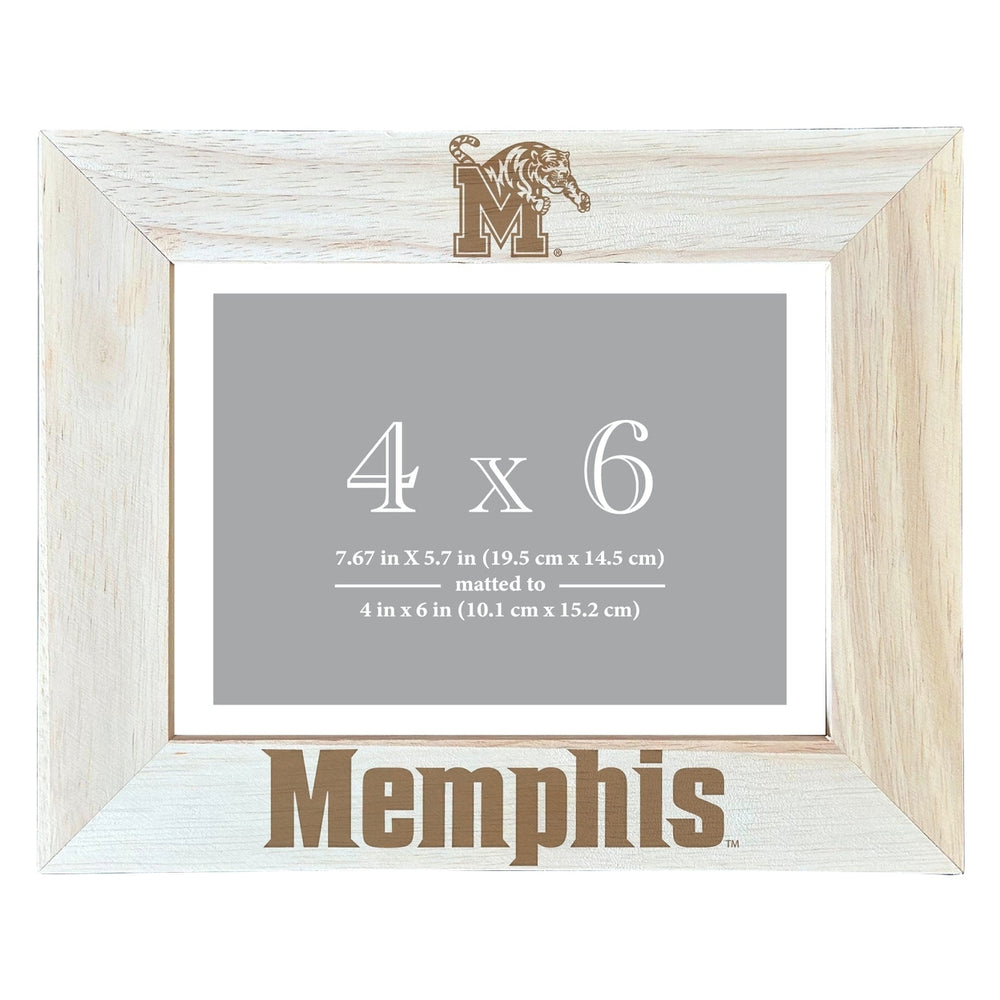 Memphis Tigers Wooden Photo Frame - Customizable 4 x 6 Inch - Elegant Matted Display for Memories Image 2