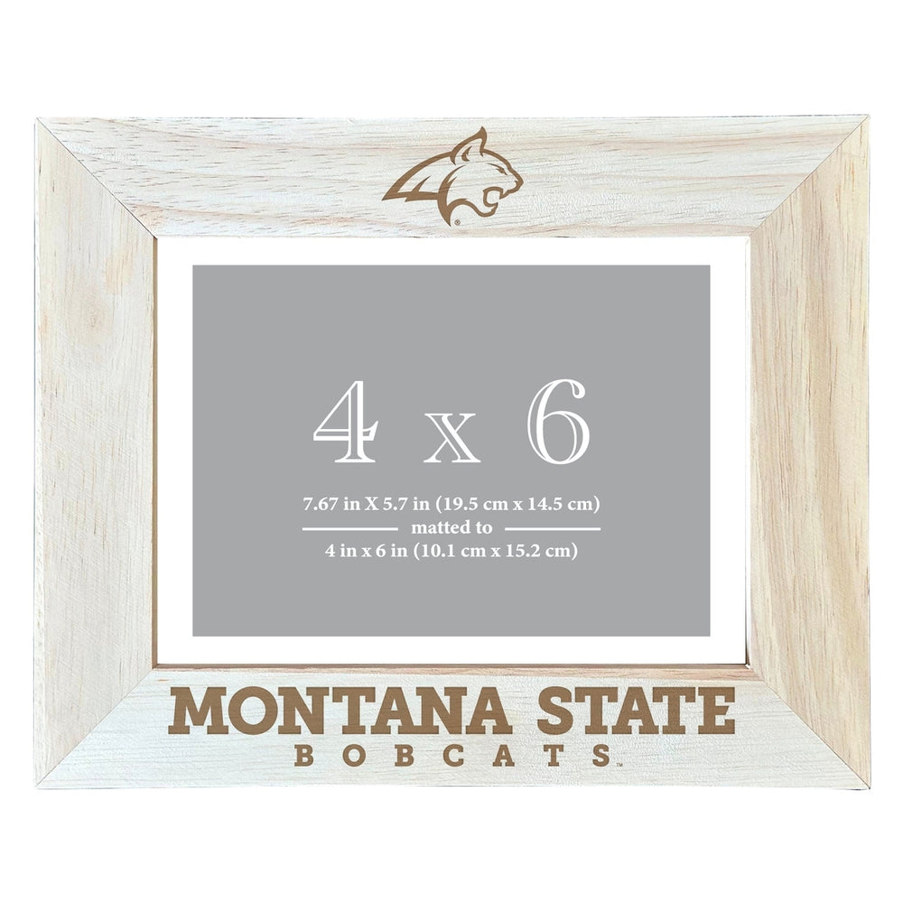 Montana State Bobcats Wooden Photo Frame - Customizable 4 x 6 Inch - Elegant Matted Display for Memories Image 2