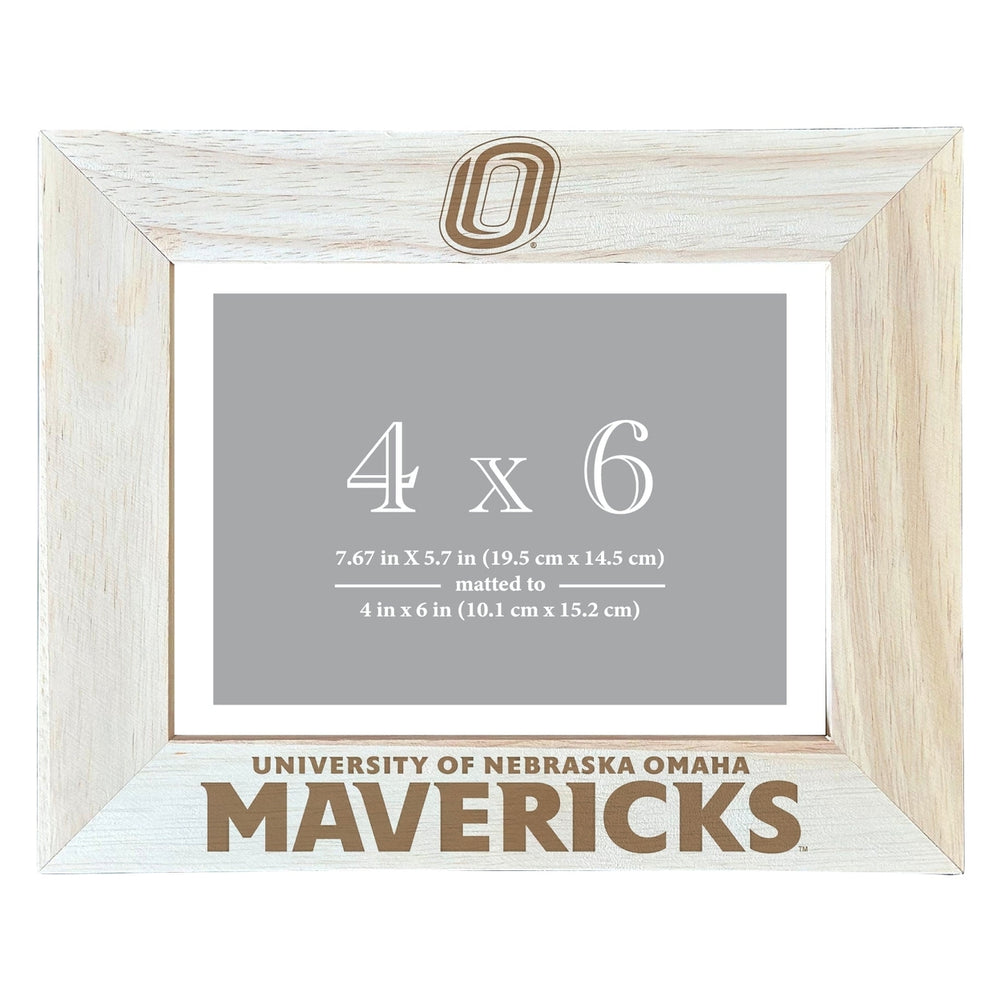 Nebraska at Omaha Wooden Photo Frame - Customizable 4 x 6 Inch - Elegant Matted Display for Memories Image 2