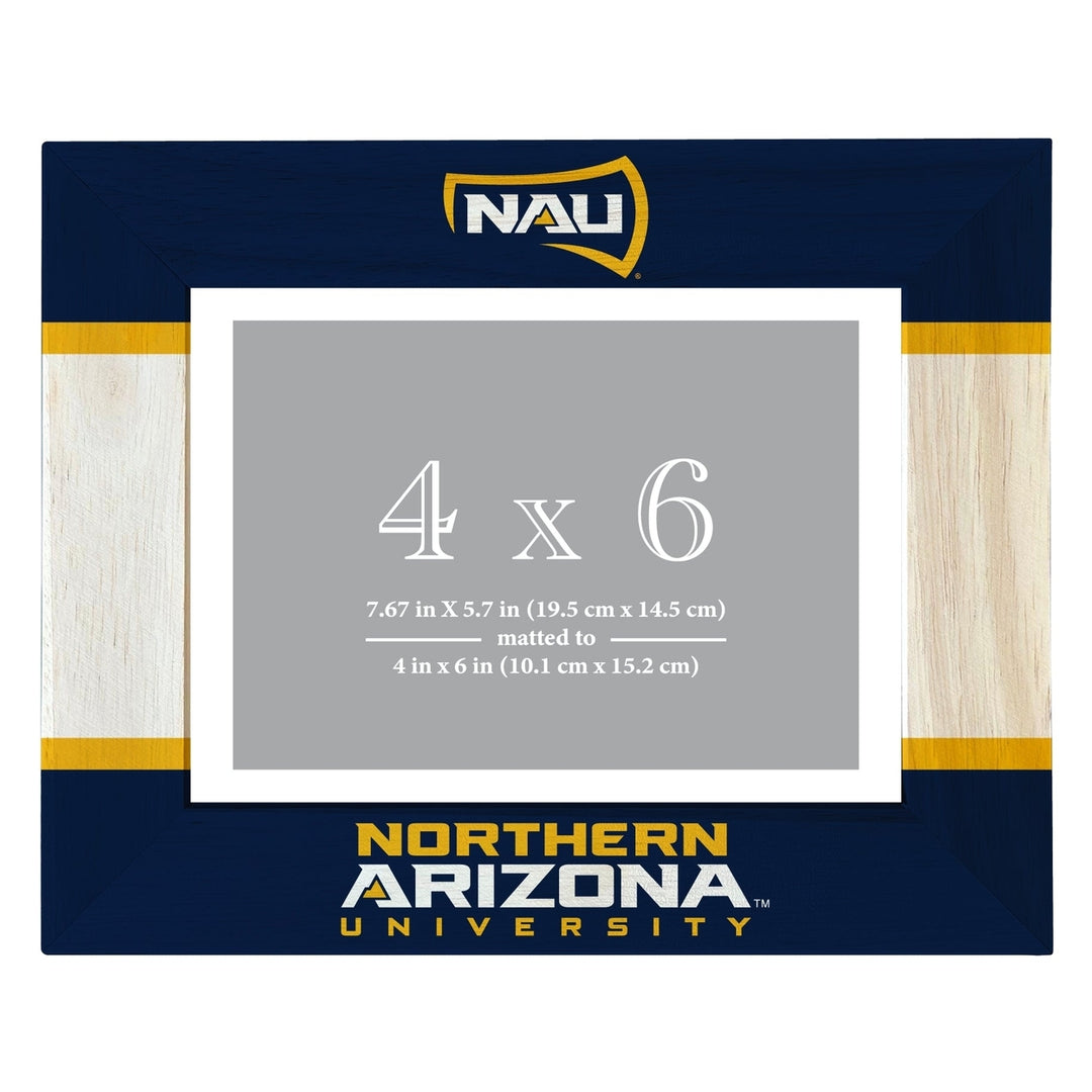 Northern Arizona University Wooden Photo Frame - Customizable 4 x 6 Inch - Elegant Matted Display for Memories Image 1