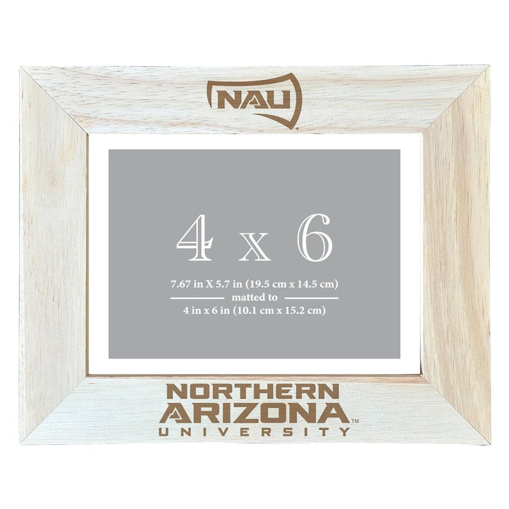 Northern Arizona University Wooden Photo Frame - Customizable 4 x 6 Inch - Elegant Matted Display for Memories Image 1