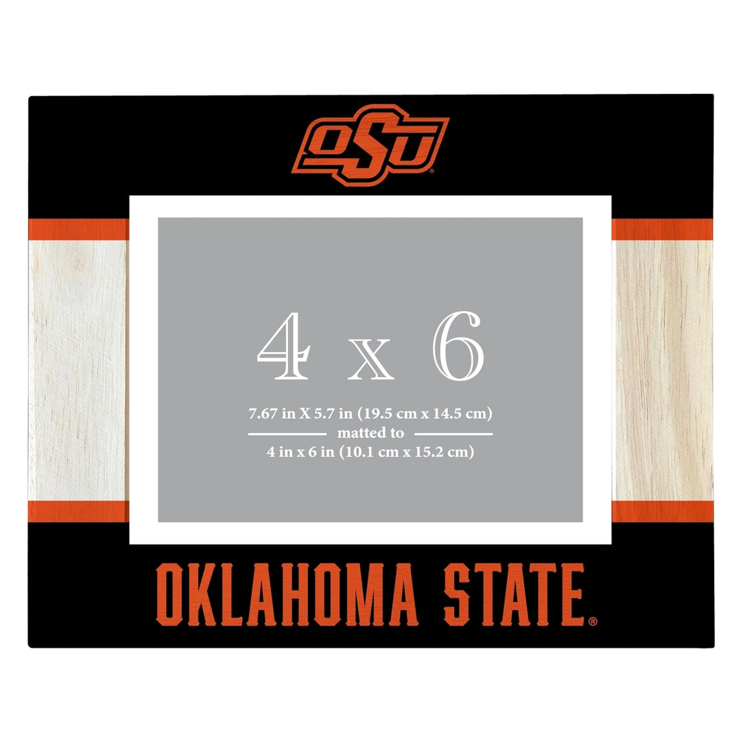 Oklahoma State Cowboys Wooden Photo Frame Matted to 4 x 6 Inch Image 1