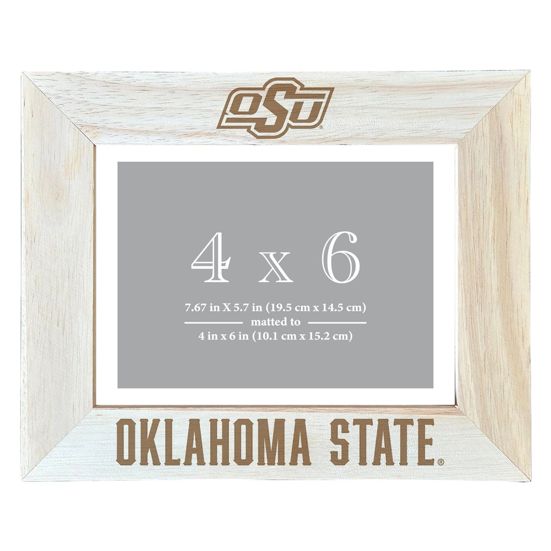 Oklahoma State Cowboys Wooden Photo Frame Matted to 4 x 6 Inch Image 2