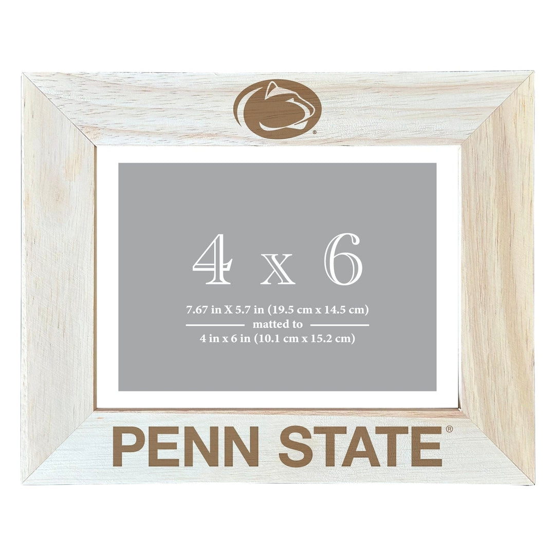Penn State Nittany Lions Wooden Photo Frame Matted to 4 x 6 Inch Image 1