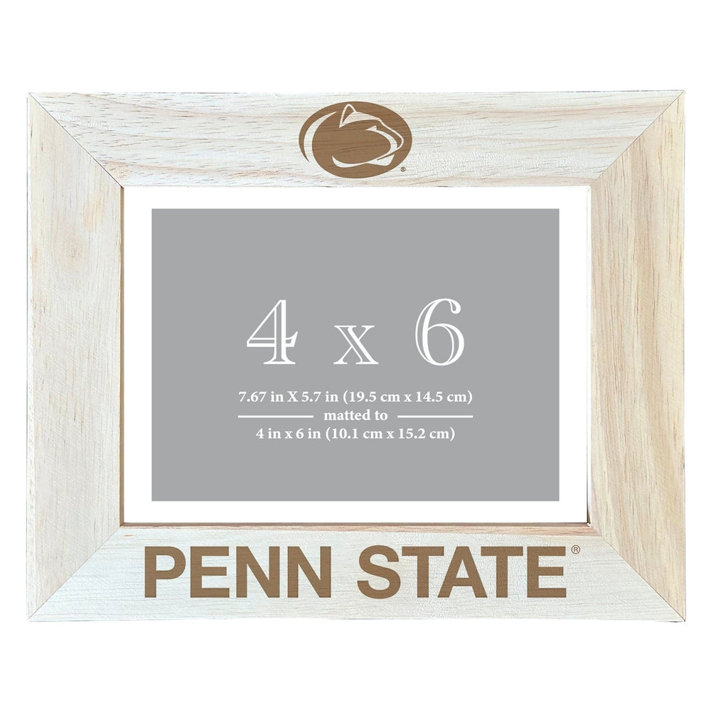 Penn State Nittany Lions Wooden Photo Frame - Customizable 4 x 6 Inch - Elegant Matted Display for Memories Image 2