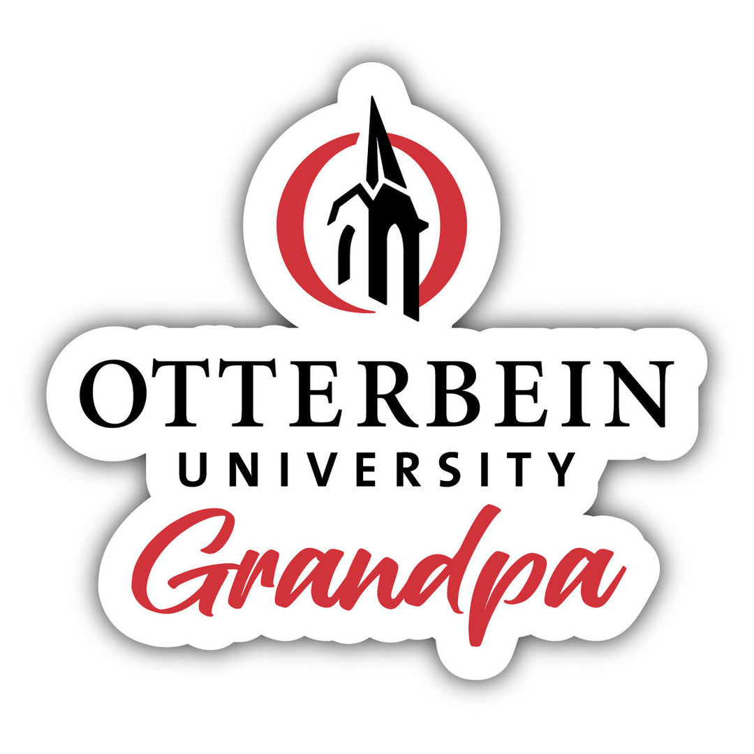 Otterbein University 4-Inch Proud Grandpa NCAA - Durable School Spirit Vinyl Decal Perfect Gift for Grandpa Image 1