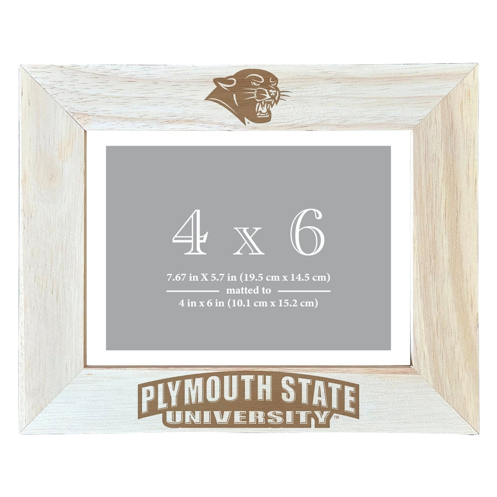 Plymouth State University Wooden Photo Frame - Customizable 4 x 6 Inch - Elegant Matted Display for Memories Image 2