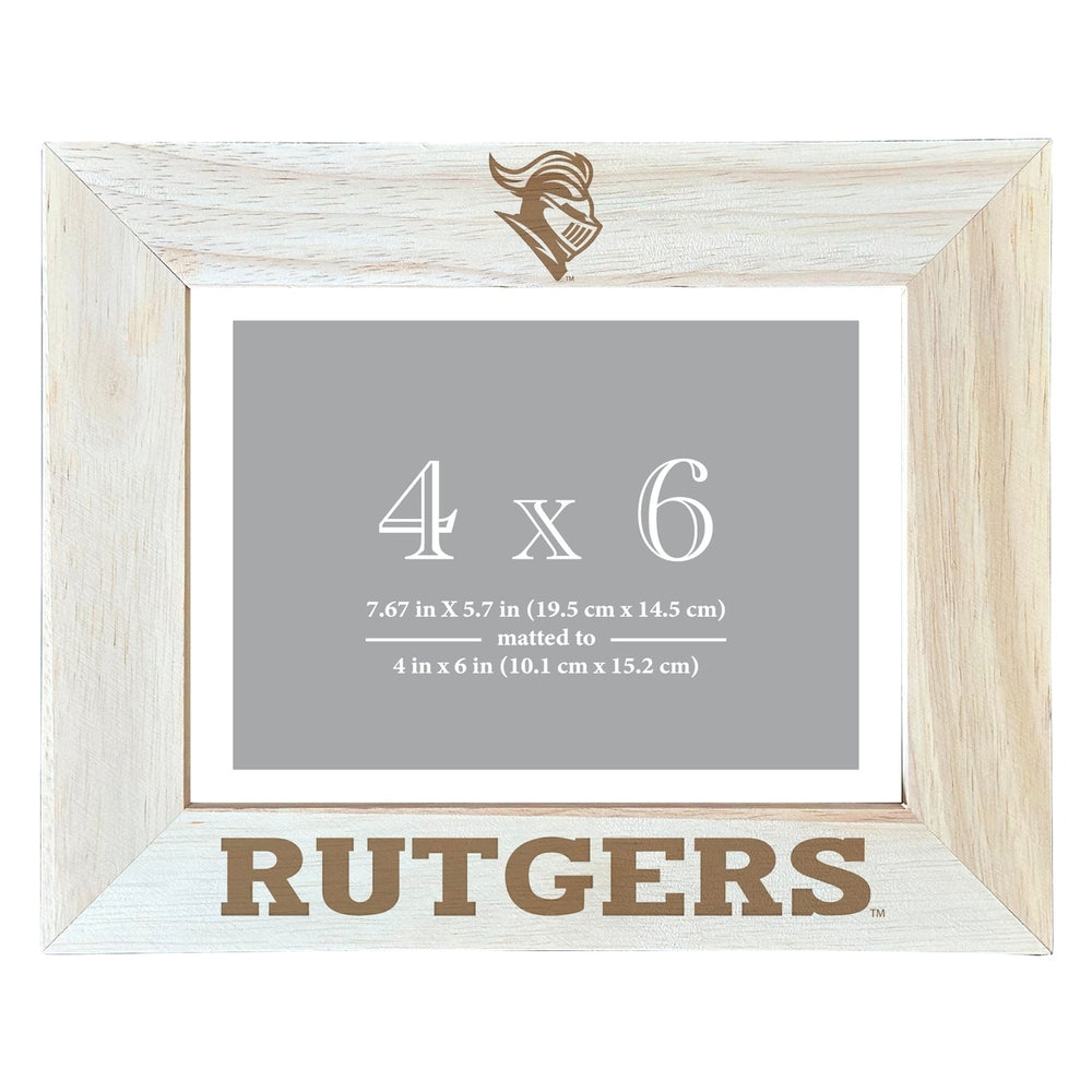 Rutgers Scarlet Knights Wooden Photo Frame - Customizable 4 x 6 Inch - Elegant Matted Display for Memories Image 2