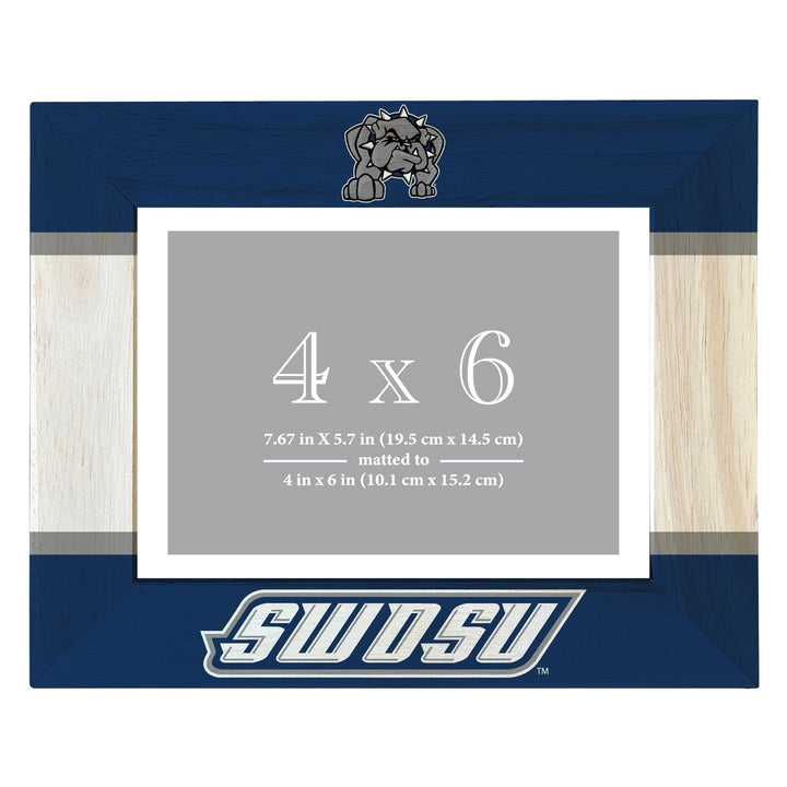 Southwestern Oklahoma State University Wooden Photo Frame - Customizable 4 x 6 Inch - Elegant Matted Display for Image 1