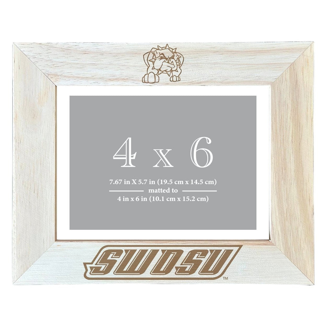 Southwestern Oklahoma State University Wooden Photo Frame - Customizable 4 x 6 Inch - Elegant Matted Display for Image 2