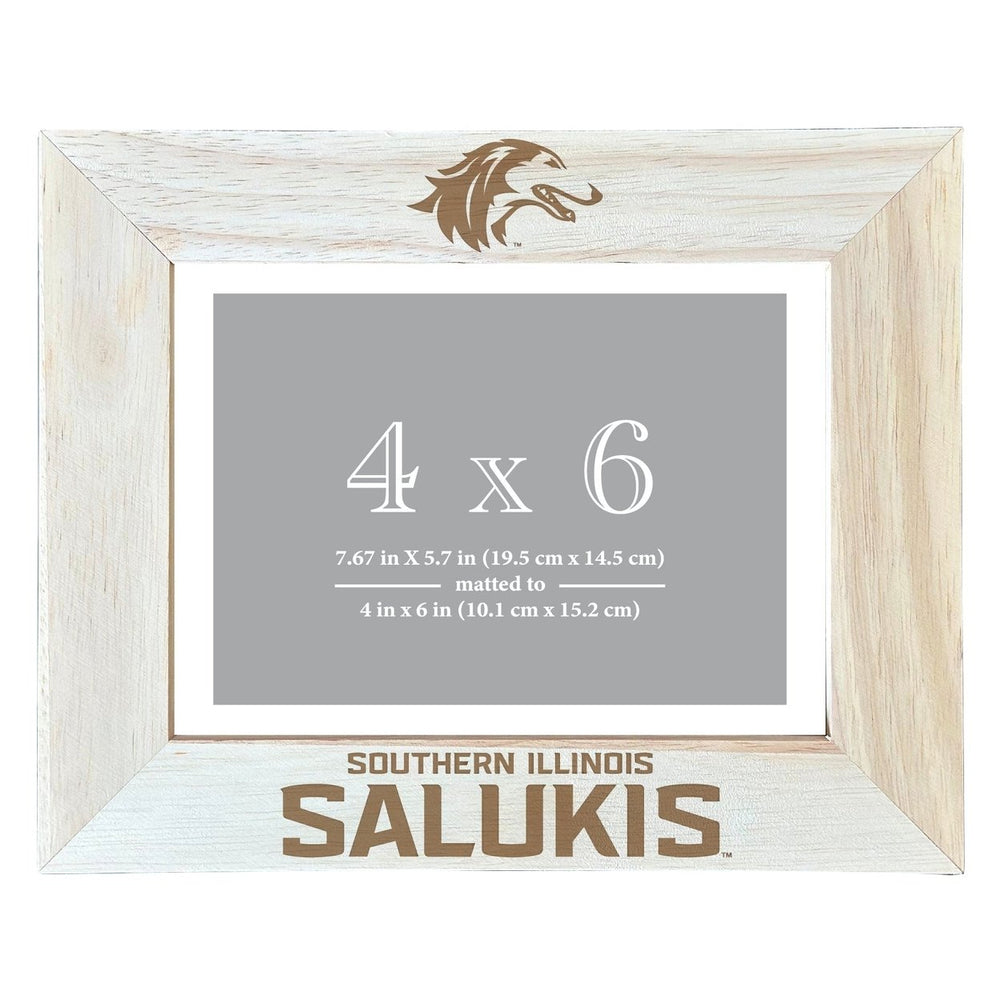 Southern Illinois Salukis Wooden Photo Frame Matted to 4 x 6 Inch Image 2