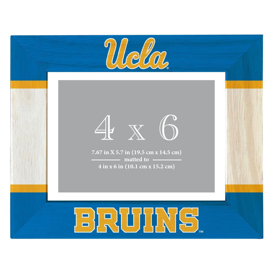 UCLA Bruins Wooden Photo Frame - Customizable 4 x 6 Inch - Elegant Matted Display for Memories Image 1