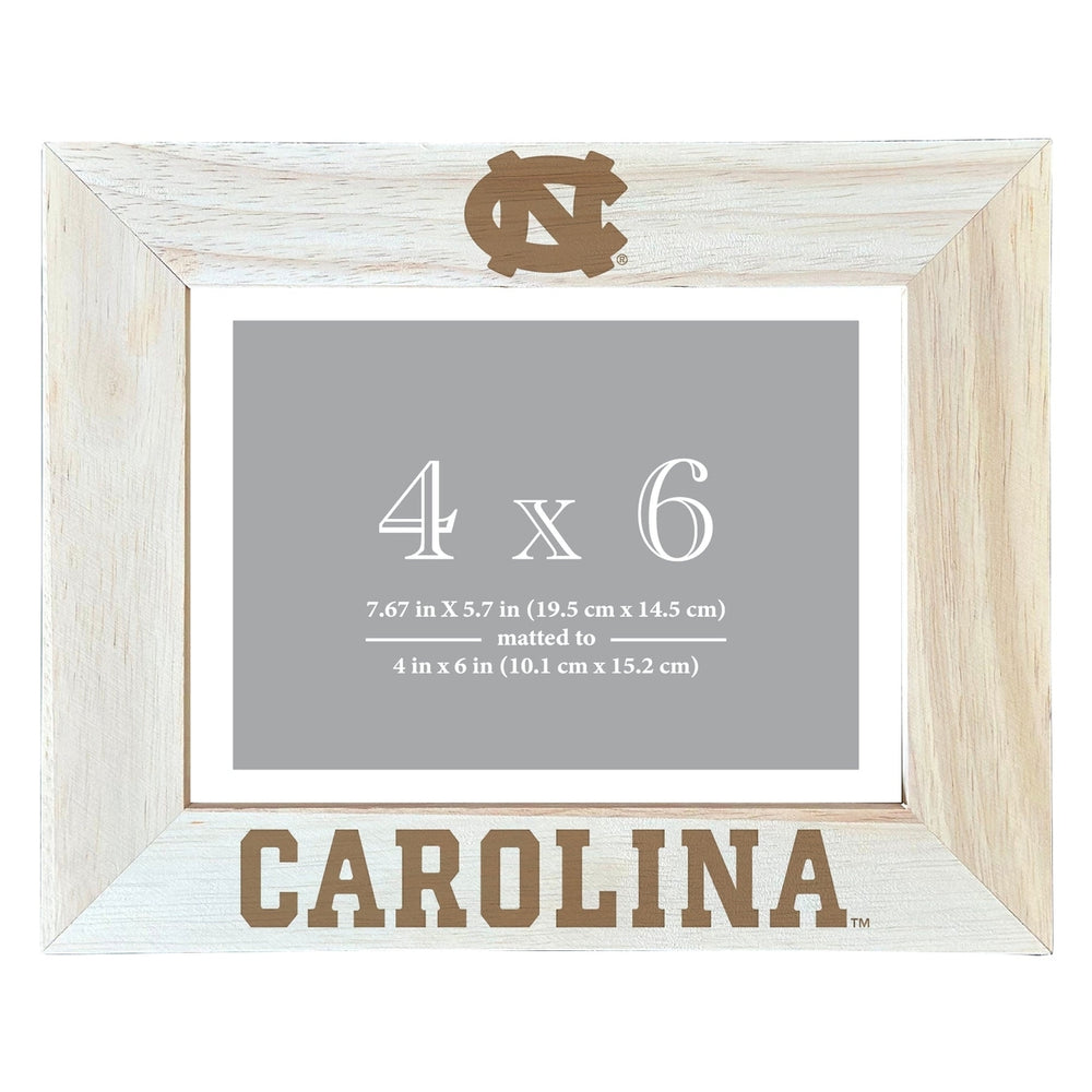 UNC Tar Heels Wooden Photo Frame - Customizable 4 x 6 Inch - Elegant Matted Display for Memories Image 2