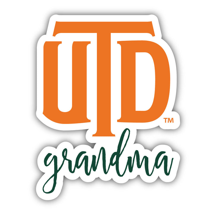 University of Texas at Dallas 4 Inch Proud Grandpa Die Cut Decal Image 1