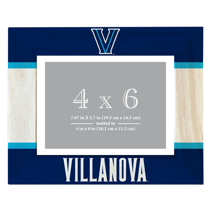 Villanova Wildcats Wooden Photo Frame - Customizable 4 x 6 Inch - Elegant Matted Display for Memories Image 1