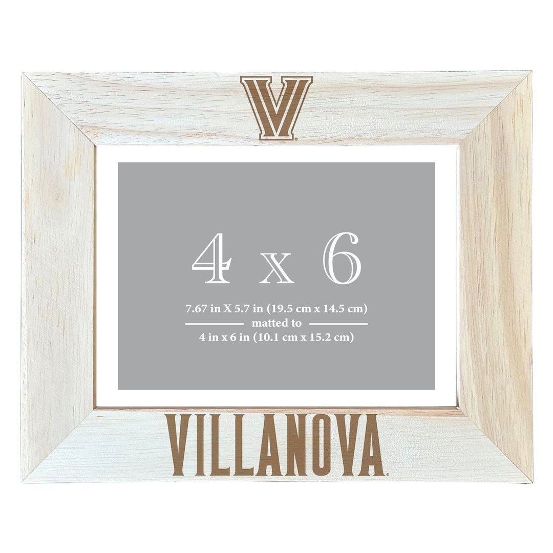 Villanova Wildcats Wooden Photo Frame - Customizable 4 x 6 Inch - Elegant Matted Display for Memories Image 2