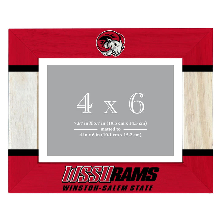 Winston-Salem State Wooden Photo Frame - Customizable 4 x 6 Inch - Elegant Matted Display for Memories Image 1