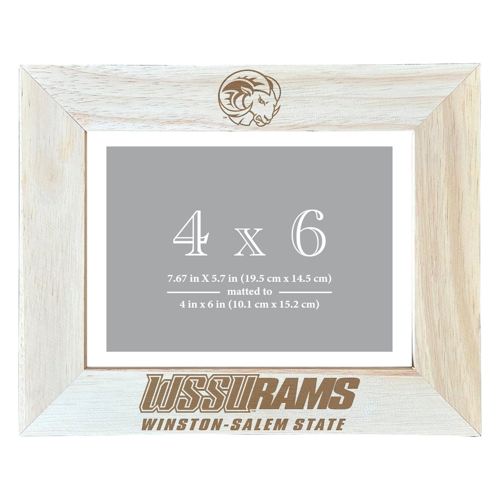 Winston-Salem State Wooden Photo Frame - Customizable 4 x 6 Inch - Elegant Matted Display for Memories Image 2