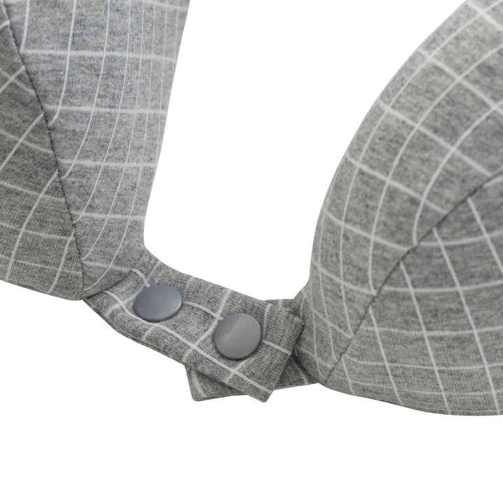 Home-Complete Memory Foam Travel Pillow Gray Washable Neck Support 11x9.4 Inches Image 4