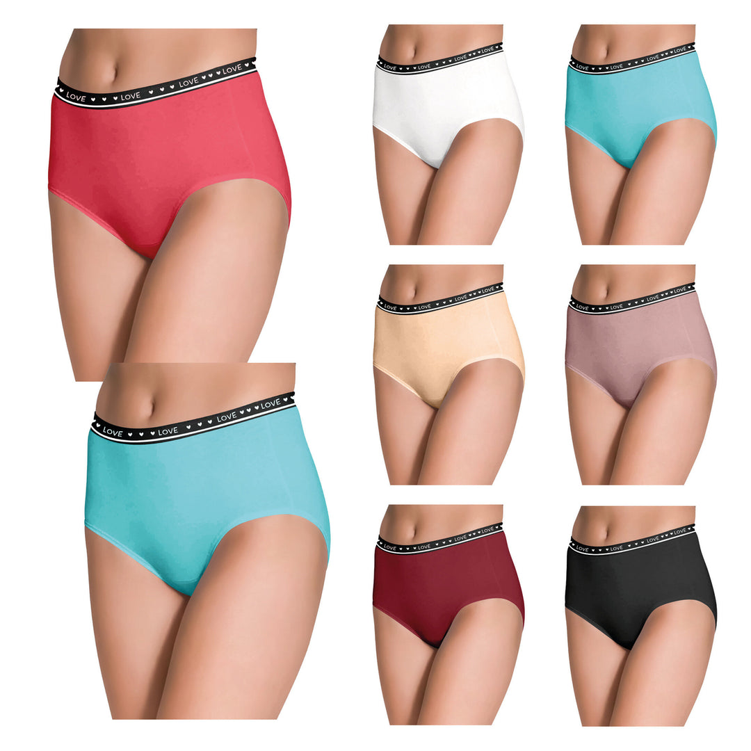 5-Pack: Womens Ultra Soft Moisture Wicking Panties Cotton Perfect Fit Underwear (Plus Sizes Available) Image 3