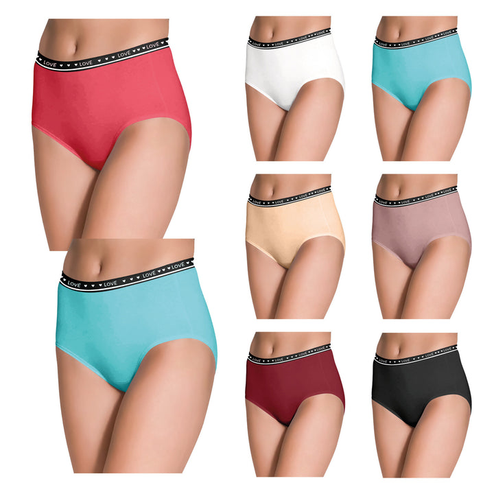 12-Pack: Womens Ultra Soft Moisture Wicking Panties Cotton Perfect Fit Underwear (Plus Sizes Available) Image 3