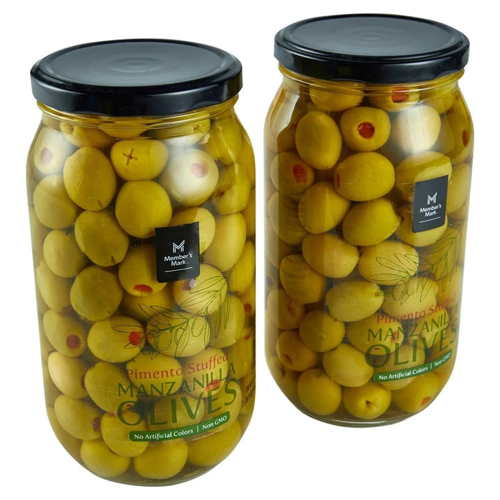 Members Mark Pimento Stuffed Manzanilla Olives 21 Ounce (Pack of 2) Image 2