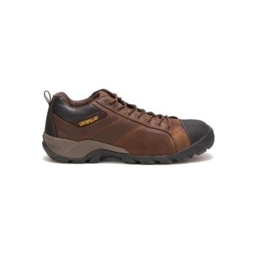 Caterpillar Mens Argon Composite Toe Work Shoe Dark Brown Image 1