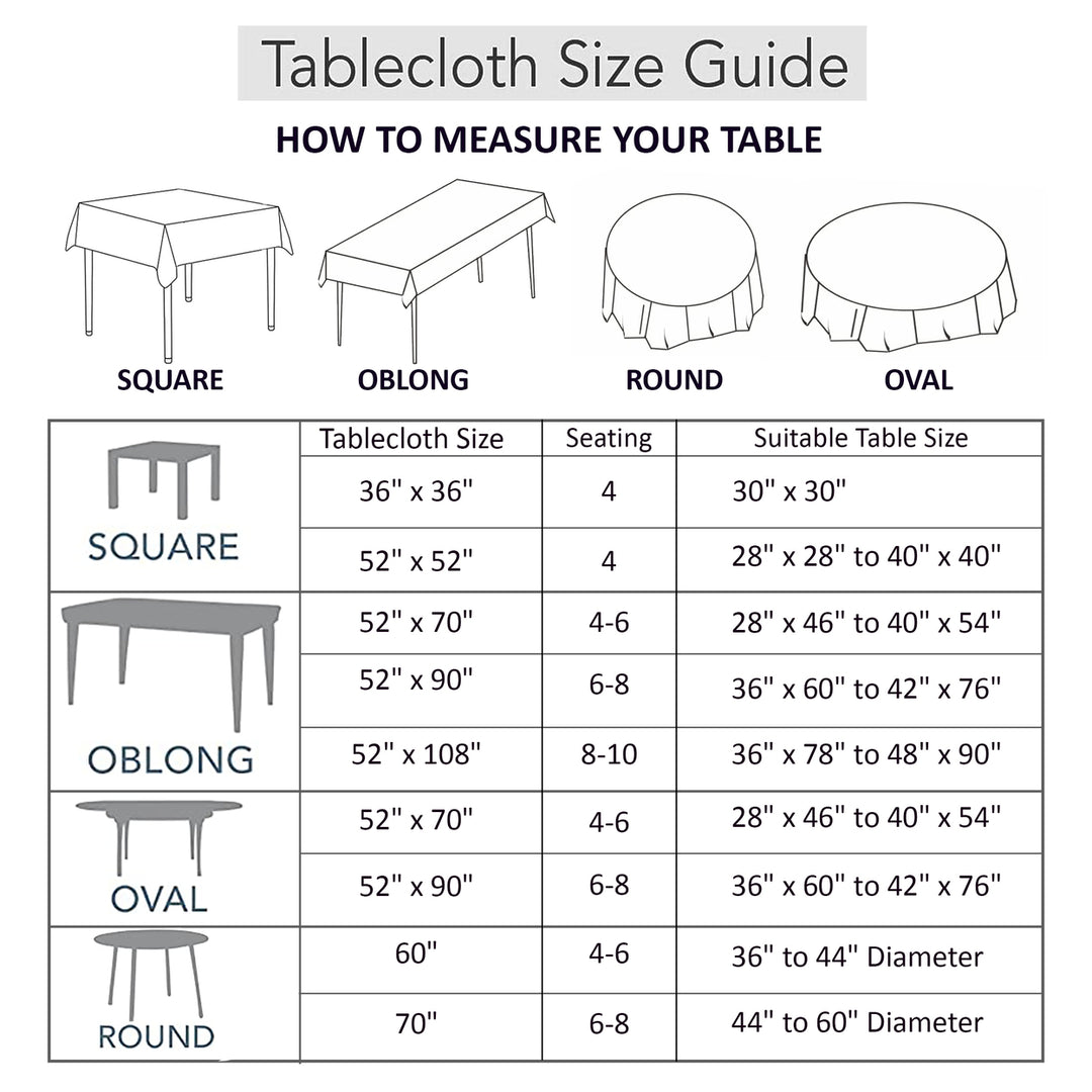 Waterproof Vinyl Tablecloth Flannel Backed Stain Resistant Multiple Sizes Image 12