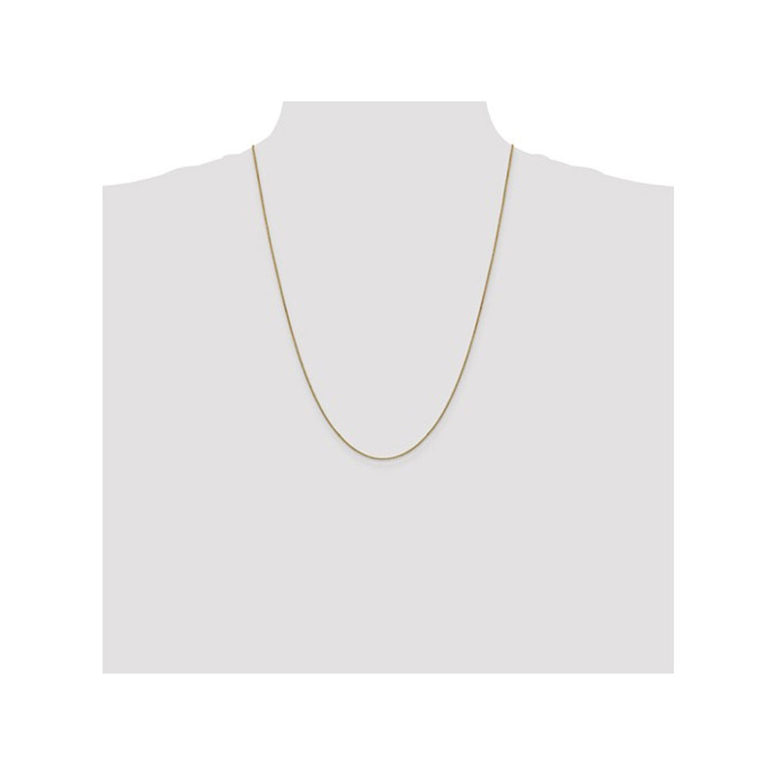 14K Yellow Gold Box Chain Necklace in 24 Inches (0.90mm) Image 1