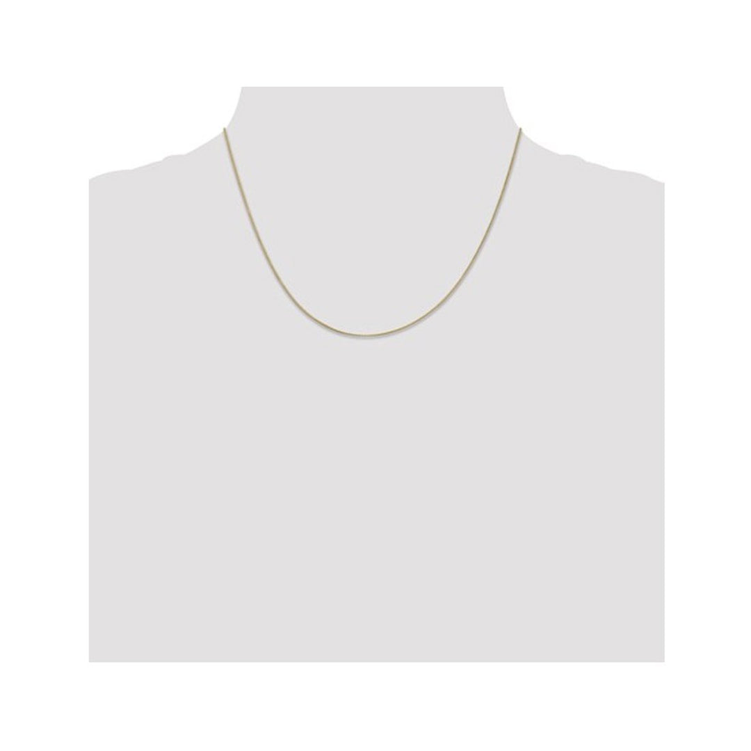 14K Yellow Gold Box Chain 0.500mm Necklace 18 Inches Image 4
