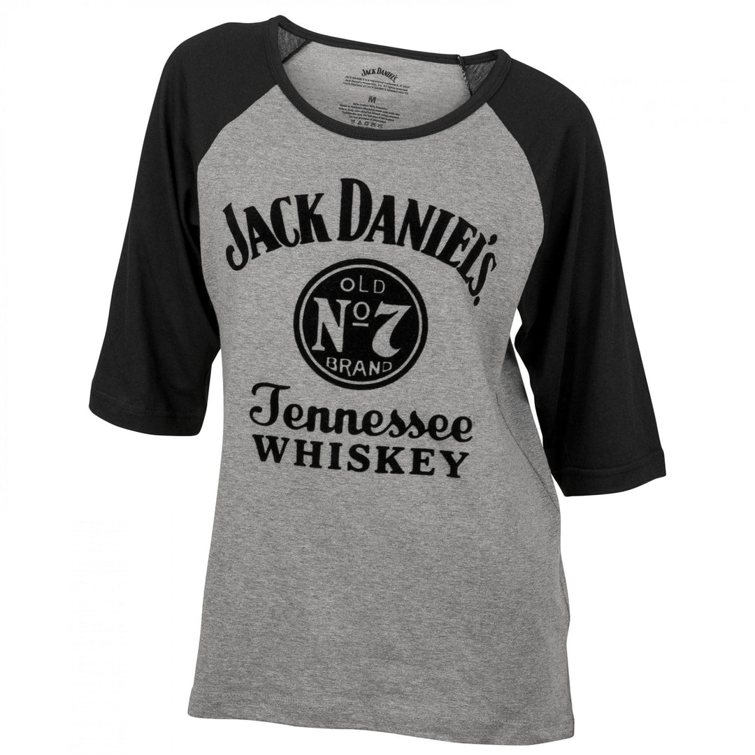 Jack Daniels Tennessee Whiskey Womens 3/4th Sleeve Shirt Image 1