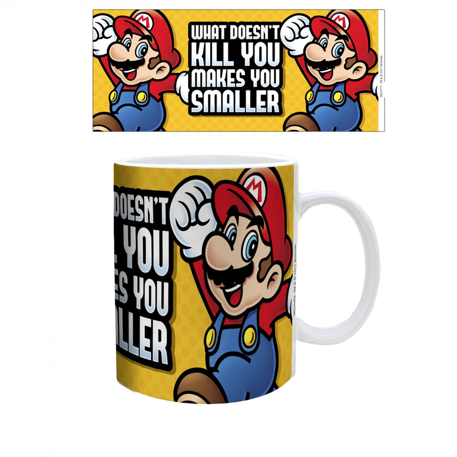 Super Mario What Doesnt Kill You Makes You Smaller 11 oz. Ceramic Mug Image 1