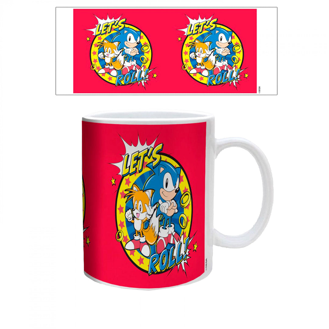 Sonic The Hedgehog Lets Roll 11 oz. Ceramic Mug Image 1