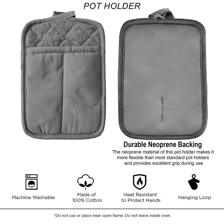 Lightweight Durable Multipurpose Kitchen Oven Heat-Resistant Neoprene Pot Holders Image 6