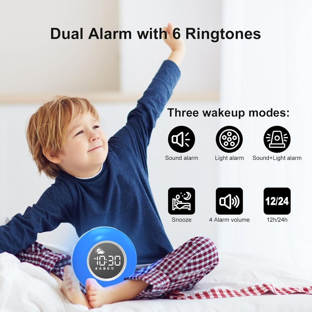 Color Changing Alarm Clock Night Light Sleep Sound Machine Image 4