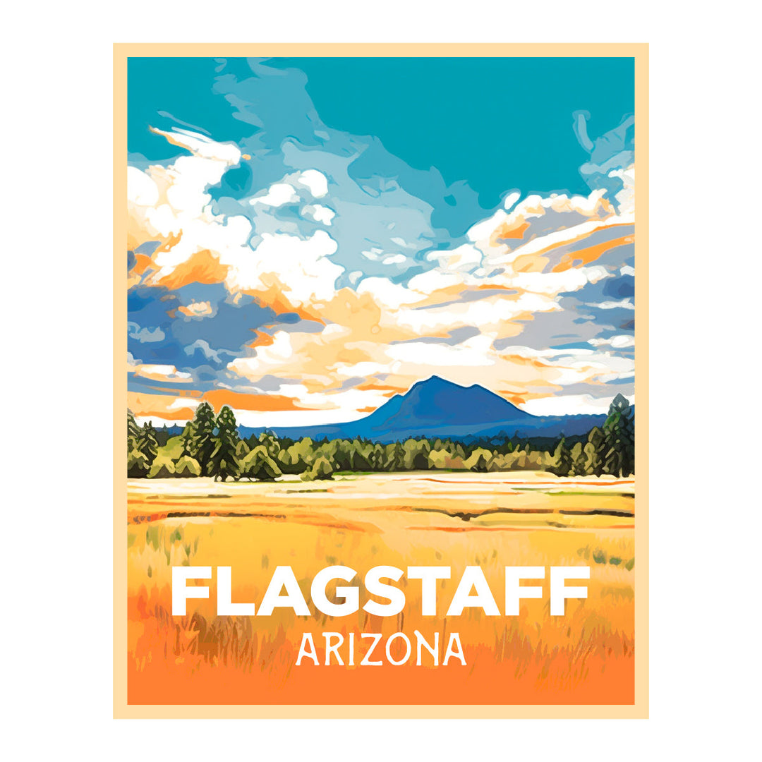 Exclusive Flagstaff Arizona B Collectible - Vintage Travel Poster Art Image 1