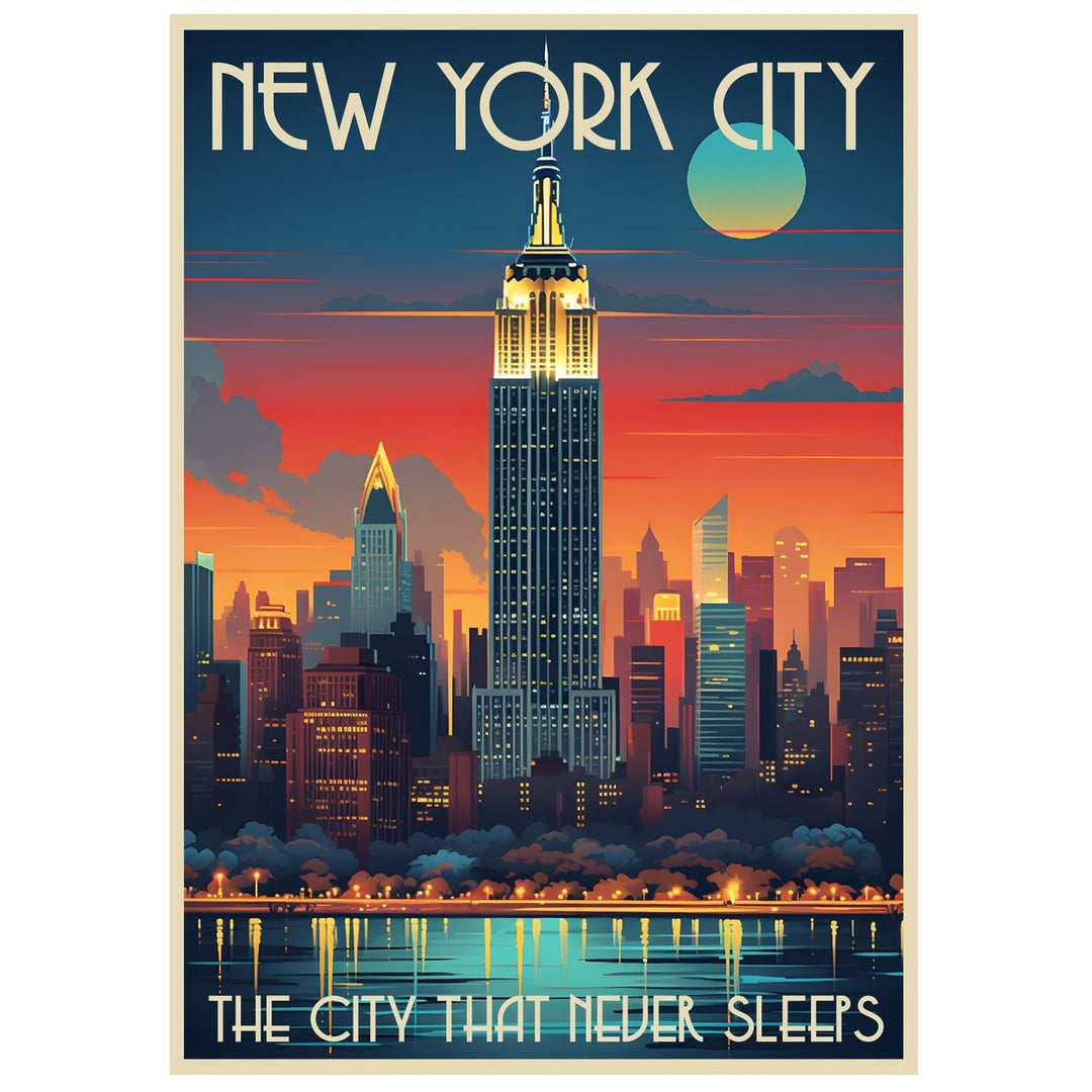 Exclusive York City York Collectible - Vintage Travel Poster Art Image 1