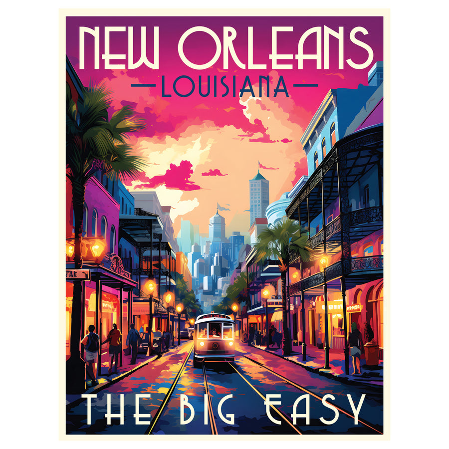 Exclusive Orleans Louisiana Collectible - Vintage Travel Poster Art Image 1