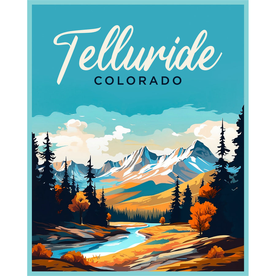 Exclusive Telluride Colorado Collectible - Vintage Travel Poster Art Image 1