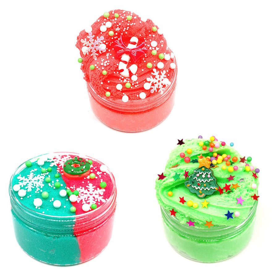 100ML Christmas Cloud Slime Squishy Scented Stress Clay Kids Toy Sludge Cotton Mud Plasticine Gifts Image 1