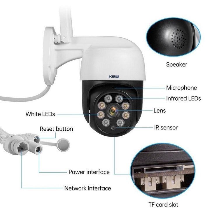 1080P 3MP 2MP Smart PTZ WiFi IP Wireless Camera 4X Zoom Dome Camera Outdoor Home Security CCTV Video Surveillance Image 7