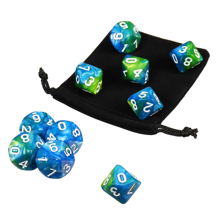 10pcs 10 Sided Dice D10 Polyhedral RPG Role Playing Game Dices w bag Image 4