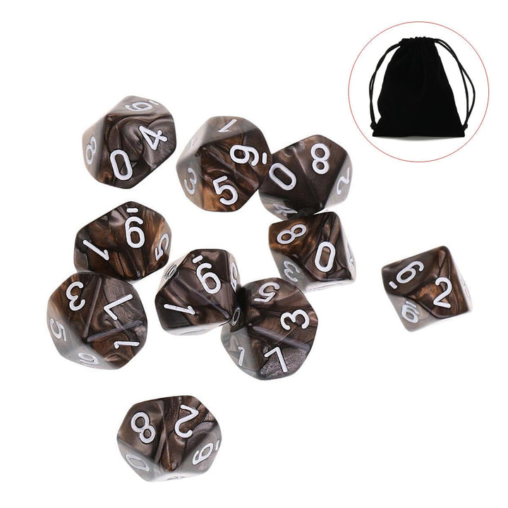 10pcs 10 Sided Dice D10 Polyhedral Dices Table Games EDC Gadget Playing Multisided Image 6