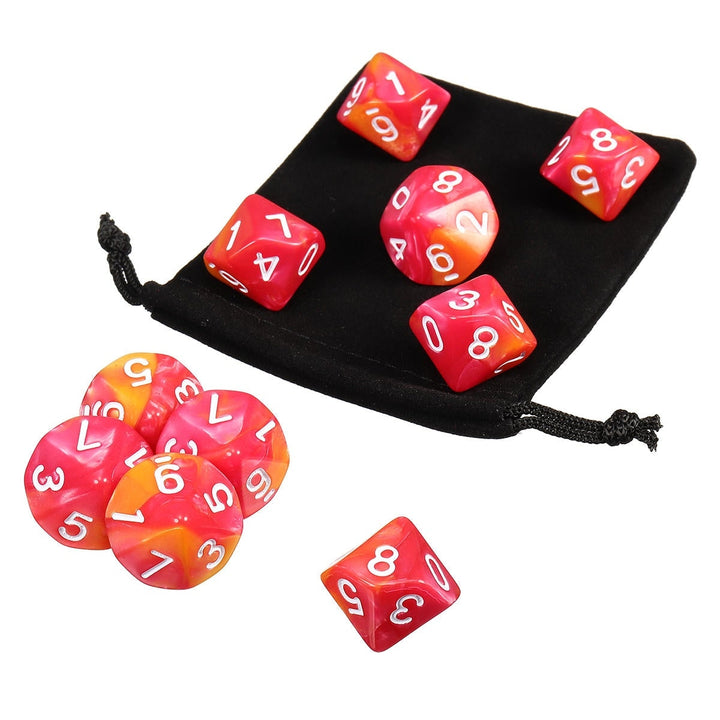 10pcs 10 Sided Dice D10 Polyhedral RPG Role Playing Game Dices w bag Image 4